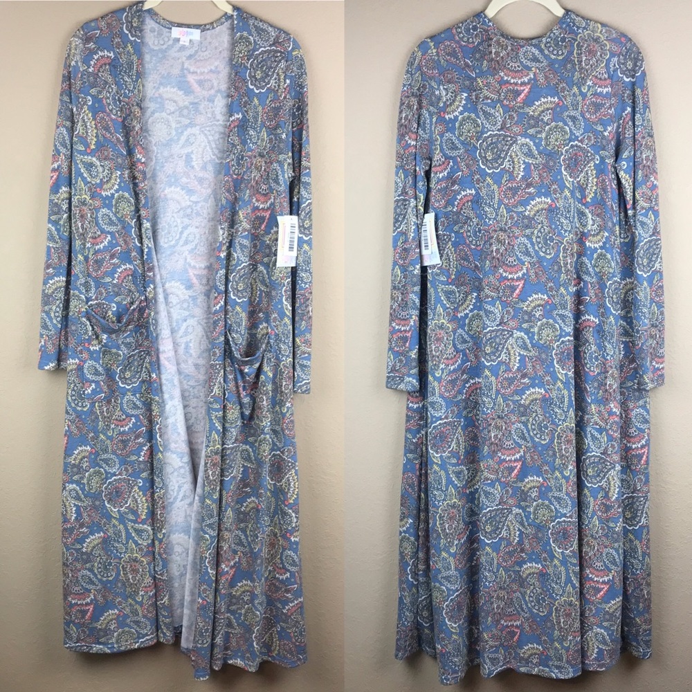 NWT Lularoe Paisley Print Sarah Duster Cardigan: S - Picture 2 of 11